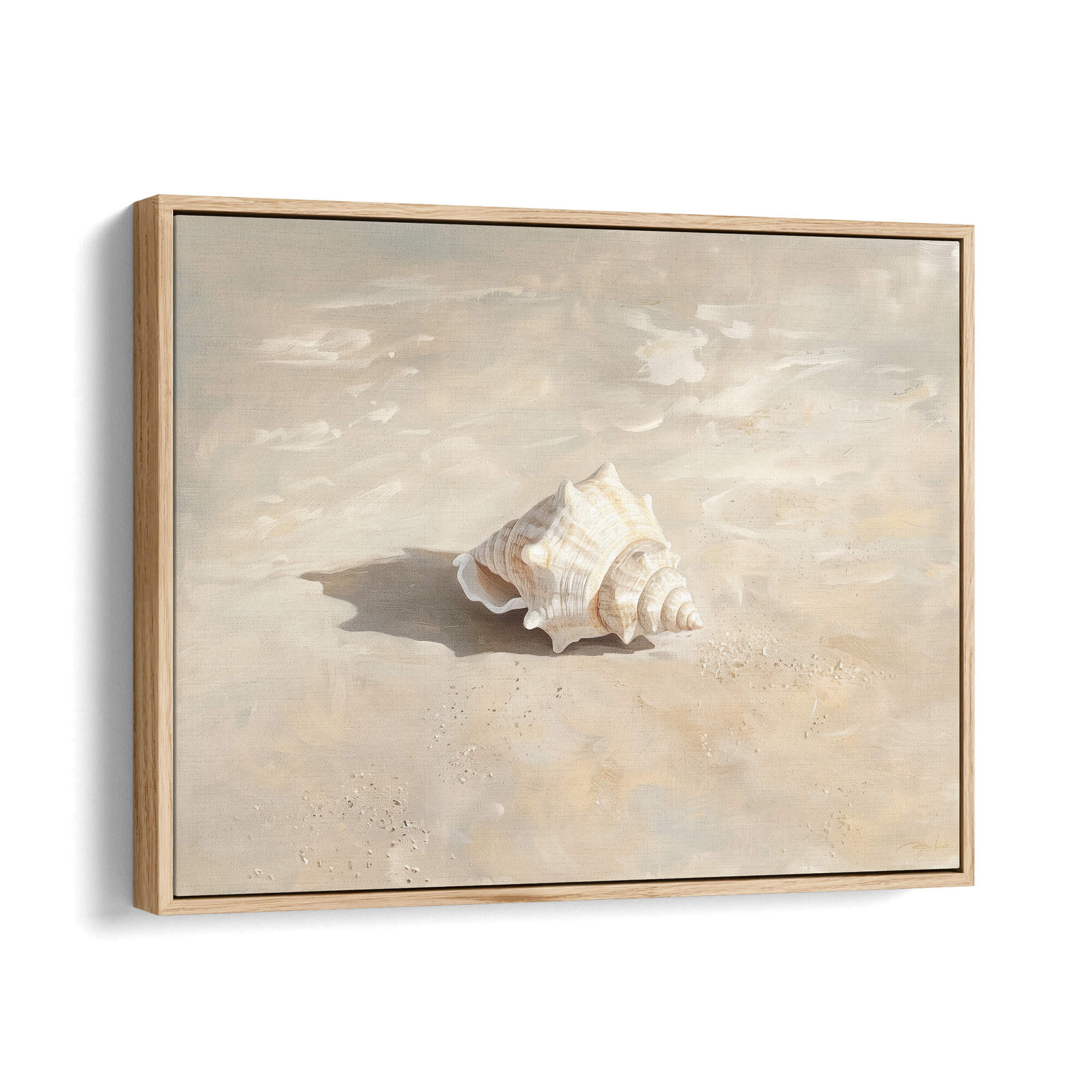 Seabreeze Shell Canvas Print Natural Wall Art - Melrose Editions