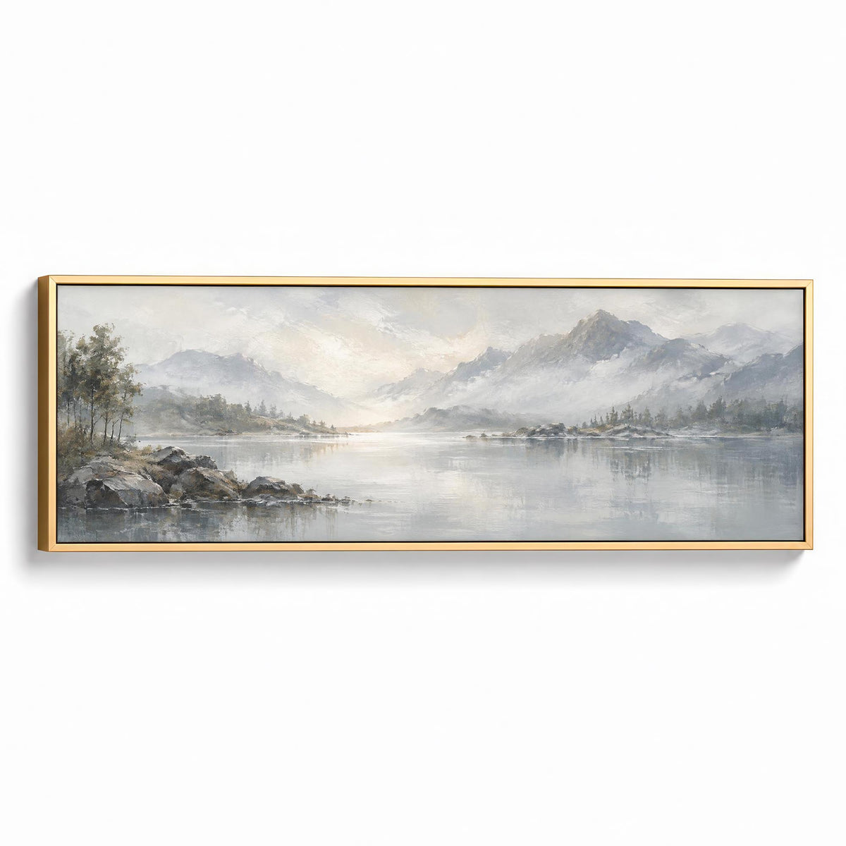 Silver Lake Canvas Print Gold Wall Art - Melrose Editions