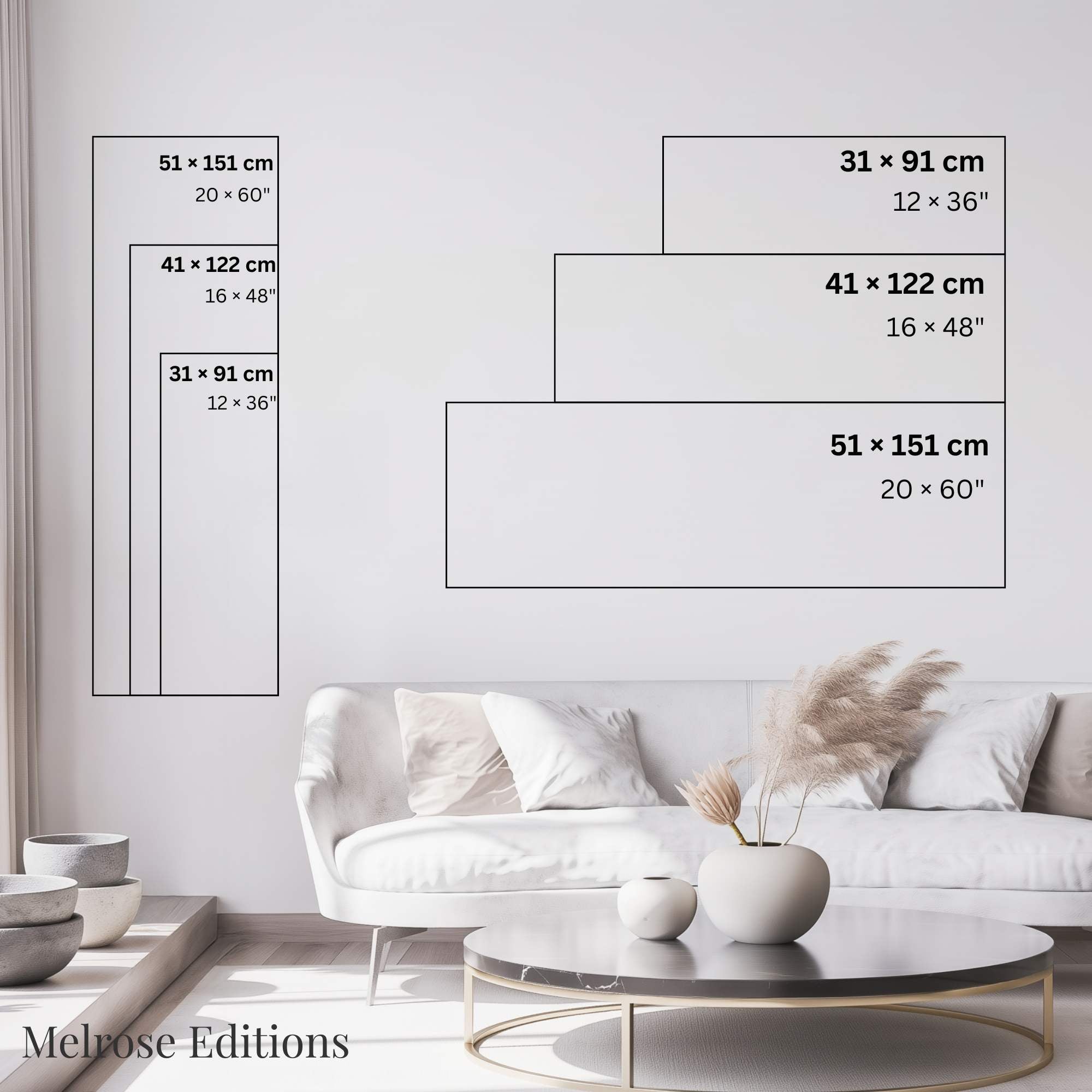 Taupe Horizon Canvas Print Wall Art - Melrose Editions