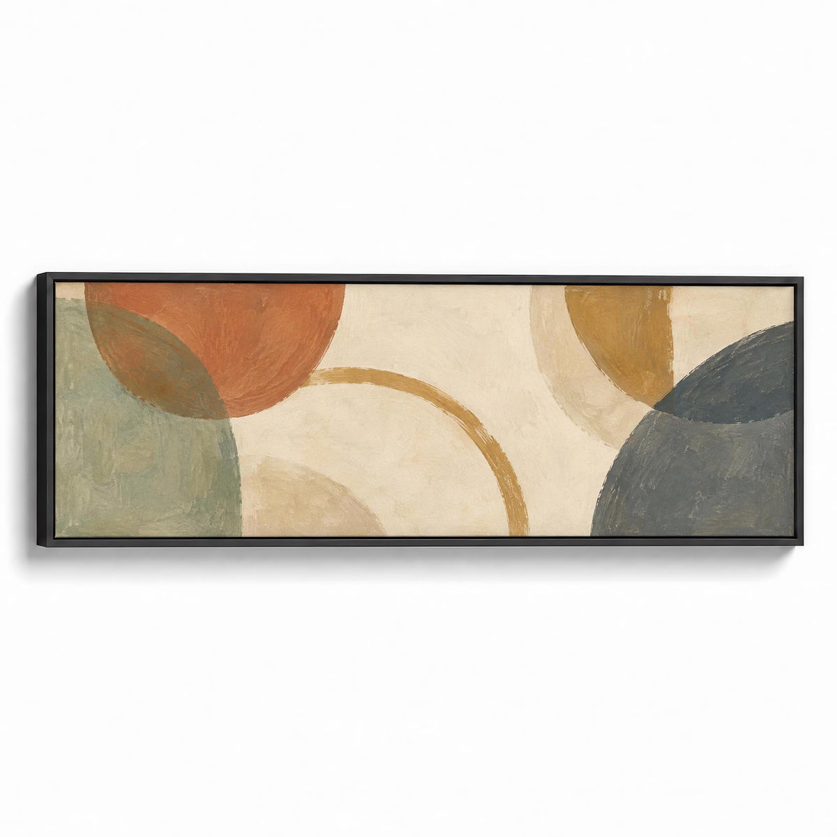 Soft Arcs Canvas Print Black Wall Art - Melrose Editions