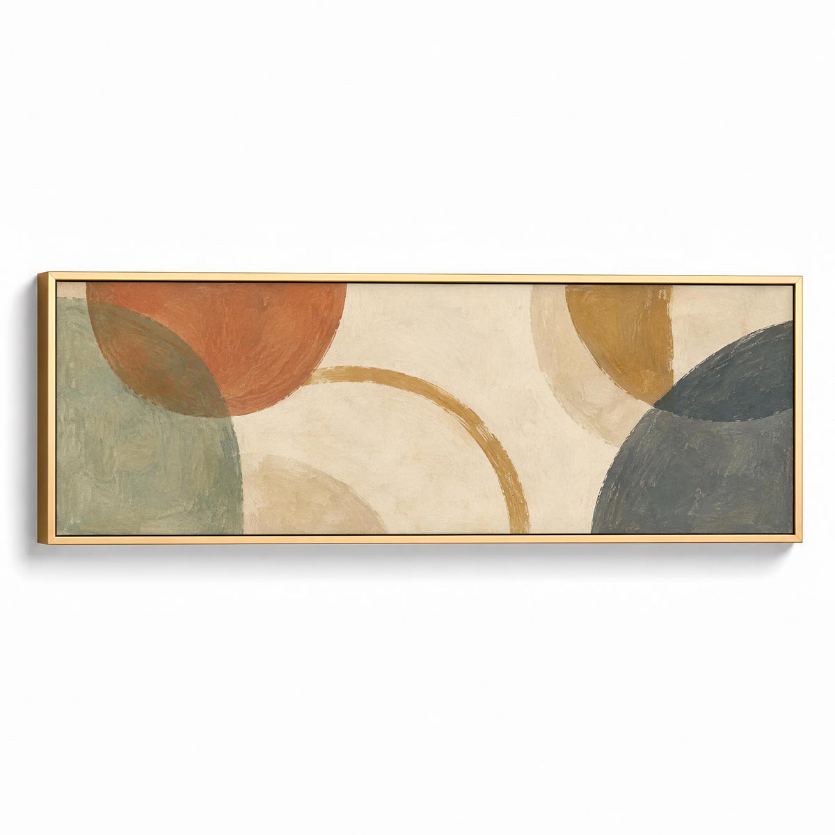 Soft Arcs Canvas Print Gold Wall Art - Melrose Editions
