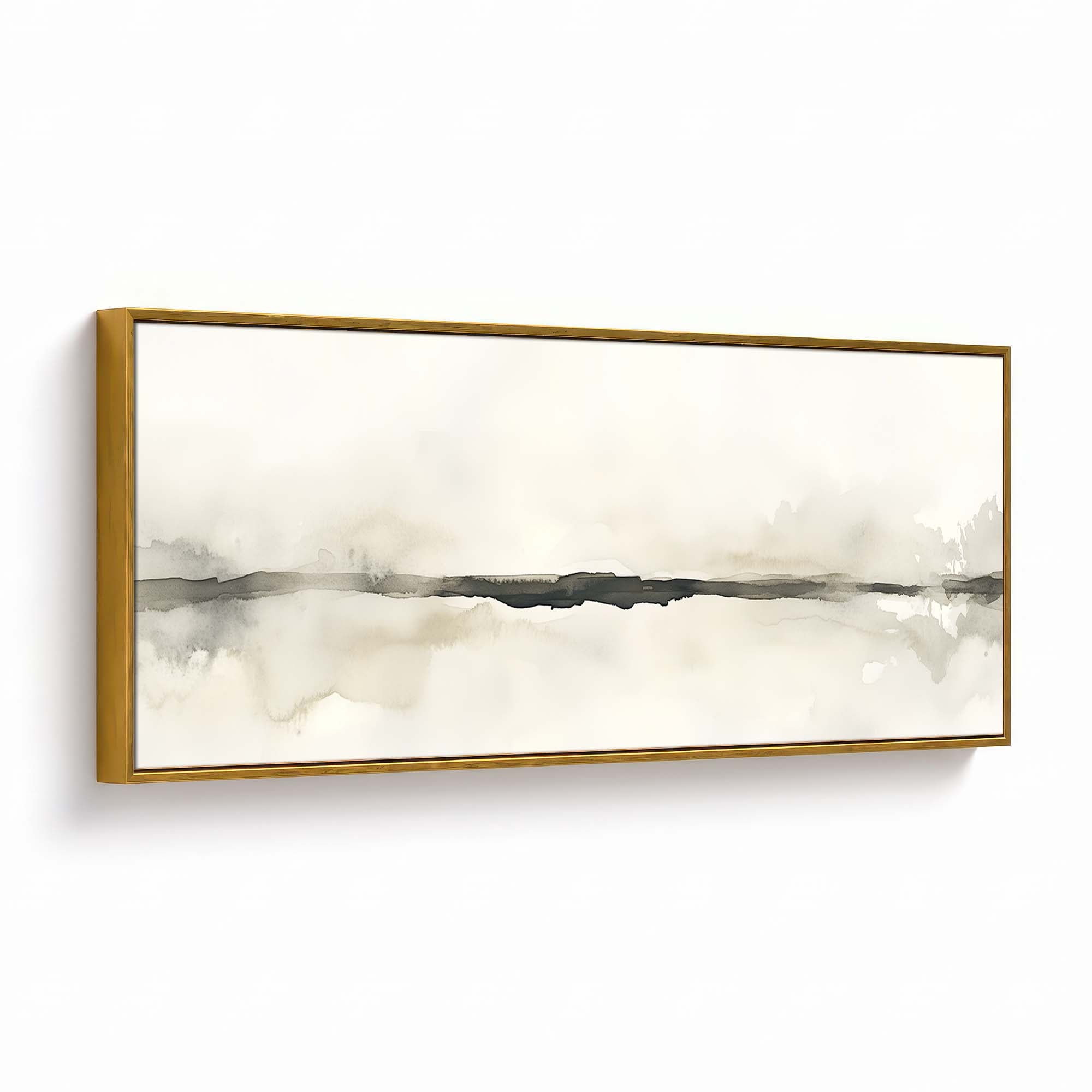 Taupe Horizon Canvas Print Gold Wall Art - Melrose Editions
