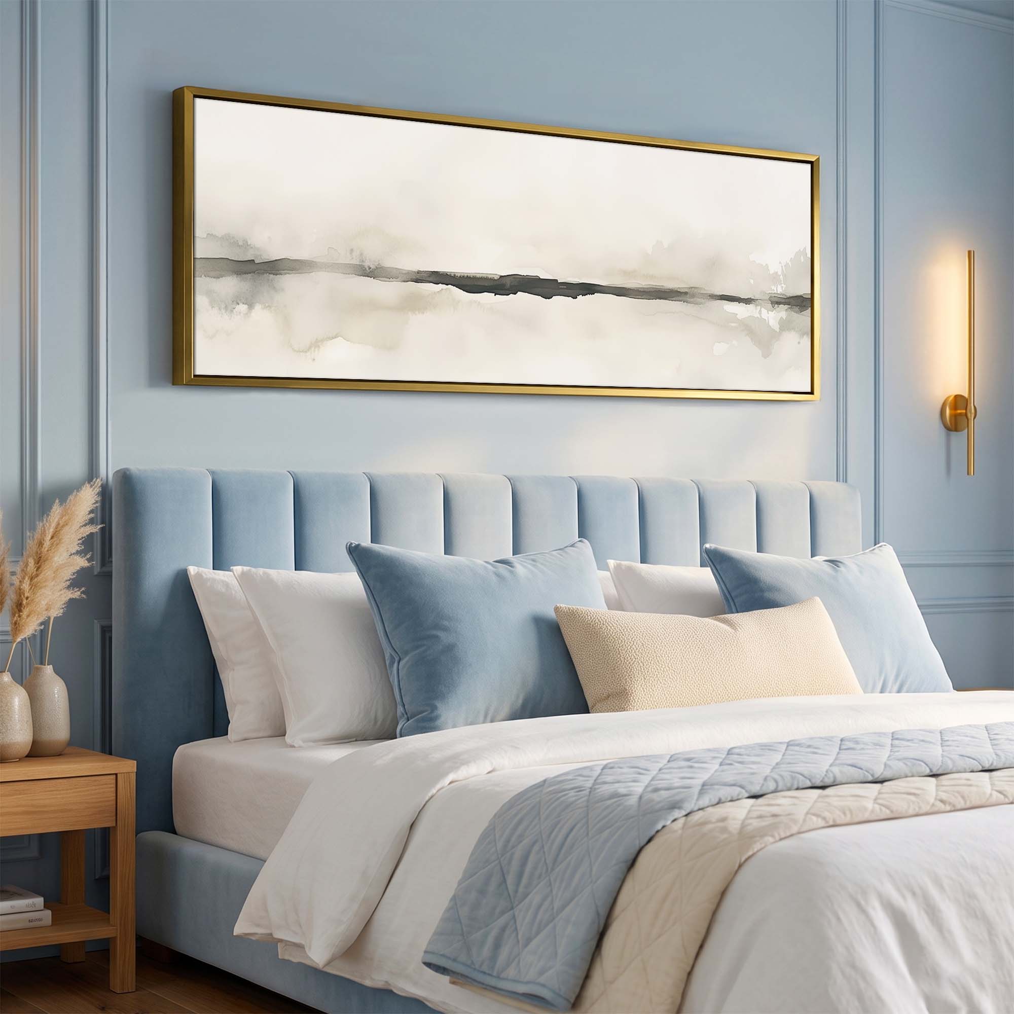 Taupe Horizon Canvas Print Wall Art - Melrose Editions