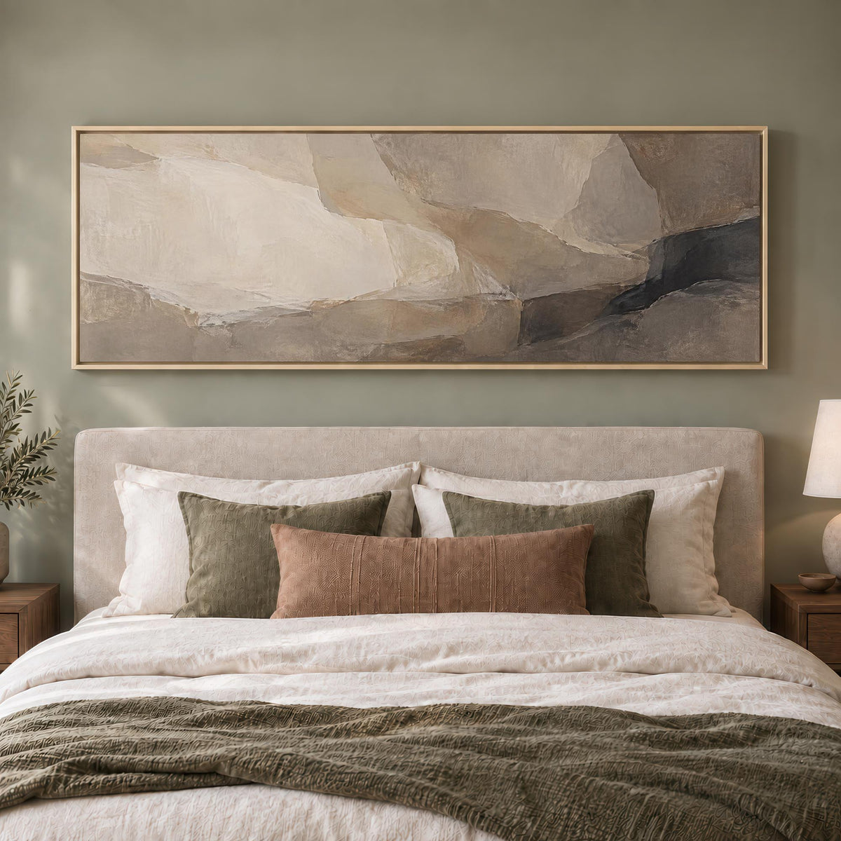 Taupe Movement Canvas Print Wall Art - Melrose Editions