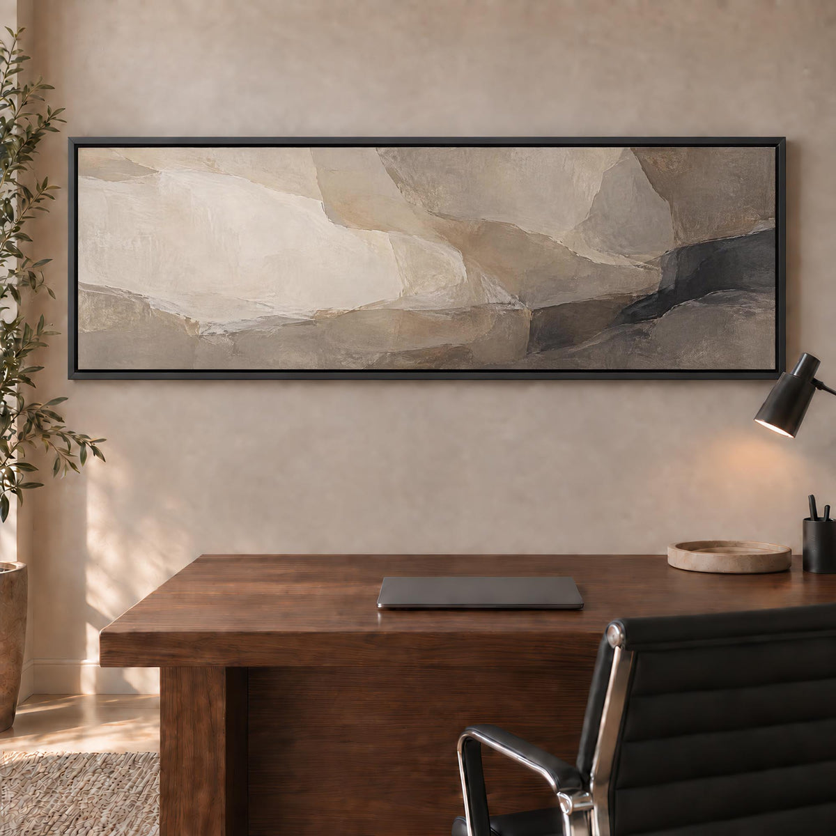 Taupe Movement Canvas Print Wall Art - Melrose Editions