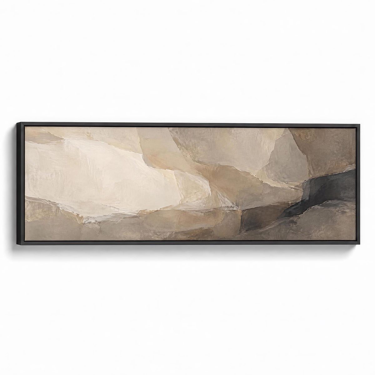 Taupe Movement Canvas Print Black Wall Art - Melrose Editions