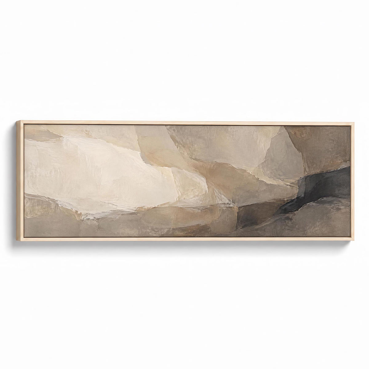 Taupe Movement Canvas Print Natural Wall Art - Melrose Editions