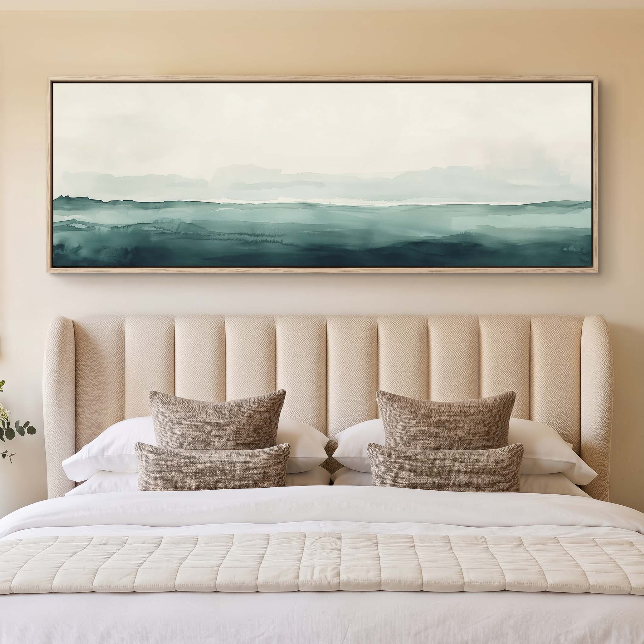 Teal Horizon Canvas Print Wall Art - Melrose Editions