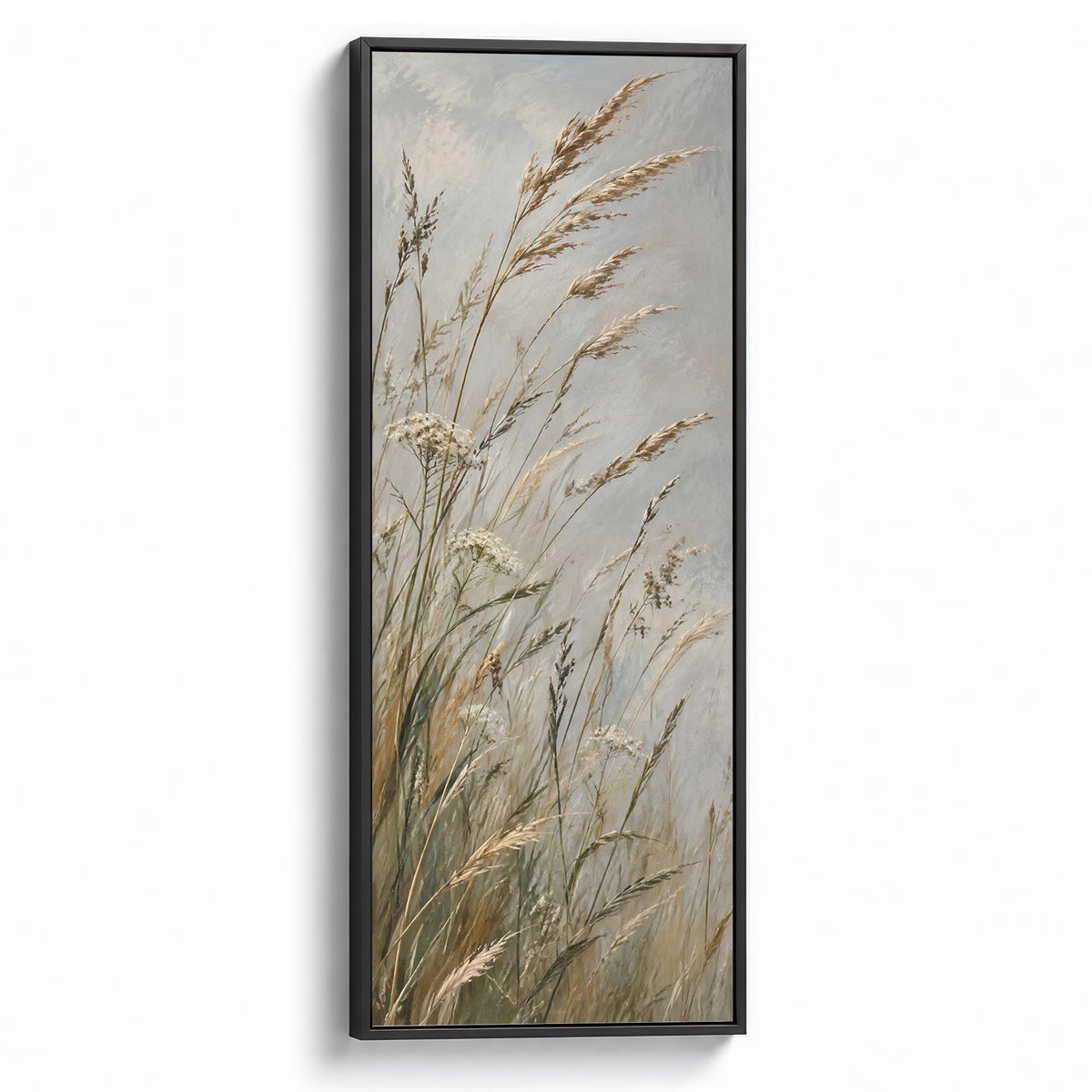 Wild Grasses Canvas Print Black Wall Art - Melrose Editions