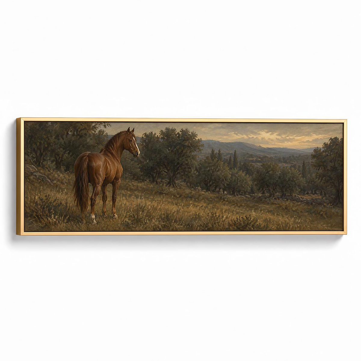Equine Study Canvas Print Gold Wall Art - Melrose Editions