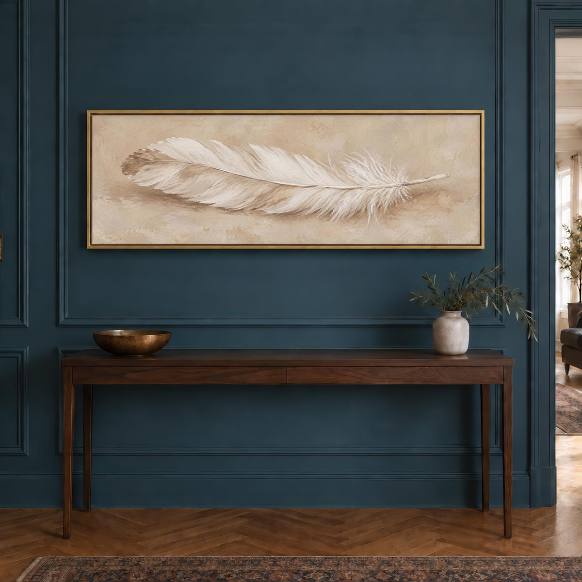 Feather Study Canvas Print Wall Art - Melrose Editions
