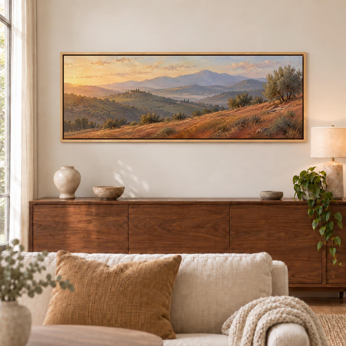 Hilltop Sunrise Canvas Print Wall Art - Melrose Editions