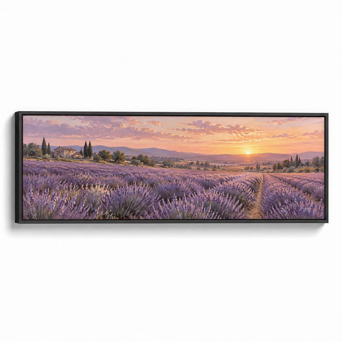 Lavender Dusk Canvas Print Black Wall Art - Melrose Editions