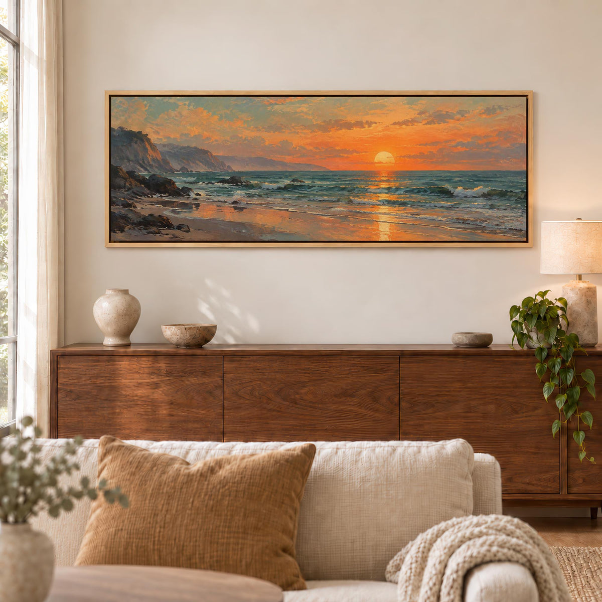 Ocean Afterglow Canvas Print Wall Art - Melrose Editions