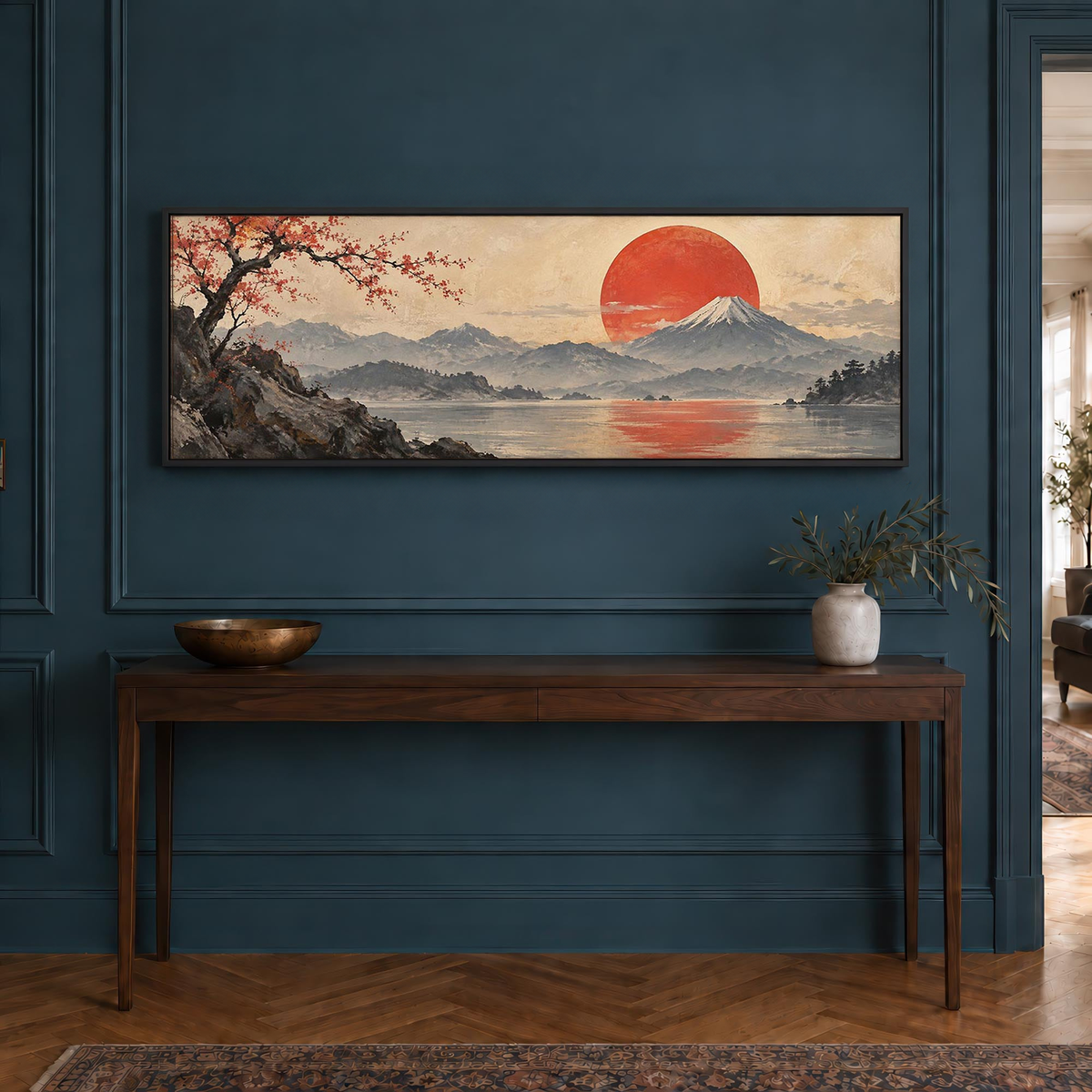 Ochre Sunrise Canvas Print Wall Art - Melrose Editions