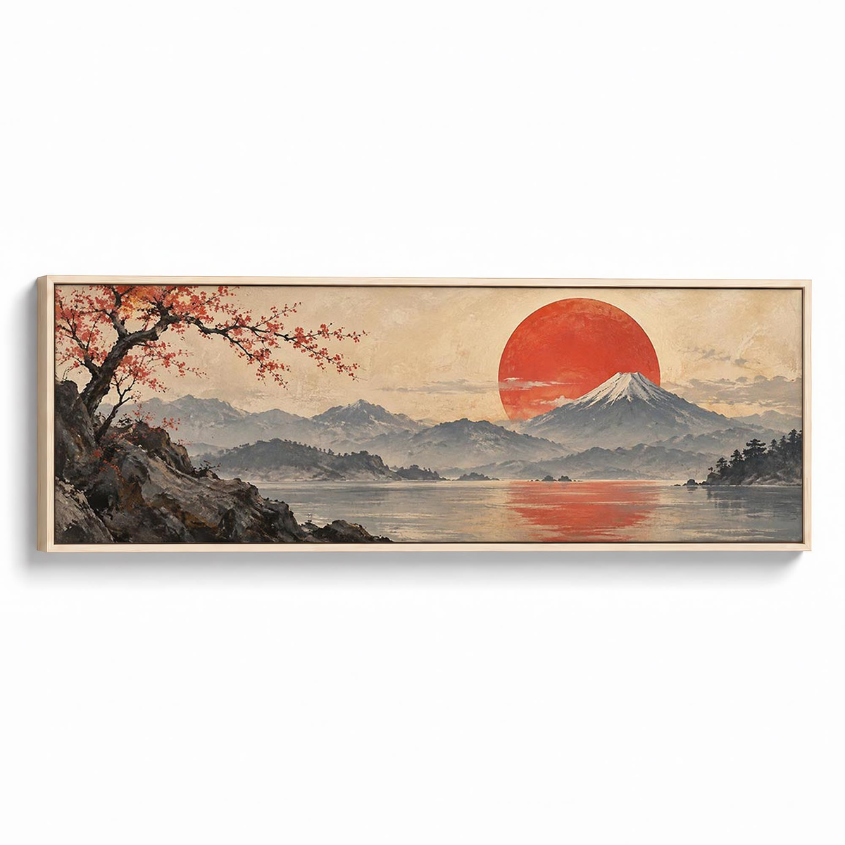 Ochre Sunrise Canvas Print Natural Wall Art - Melrose Editions