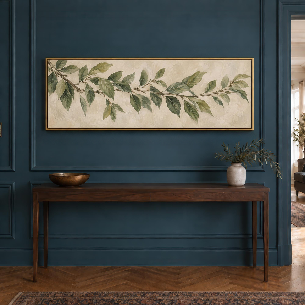 Olive Spray Canvas Print Wall Art - Melrose Editions