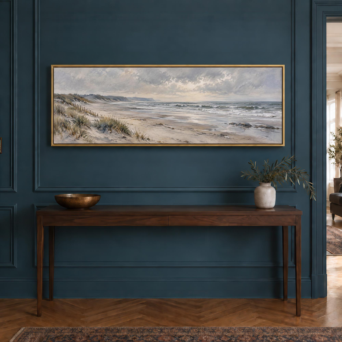 Pale Beach Canvas Print Wall Art - Melrose Editions