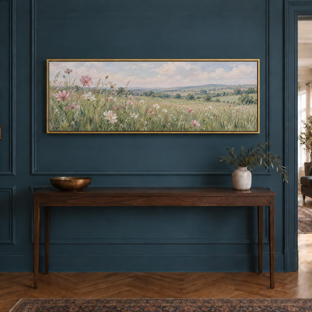 Pink Meadow Canvas Print Wall Art - Melrose Editions