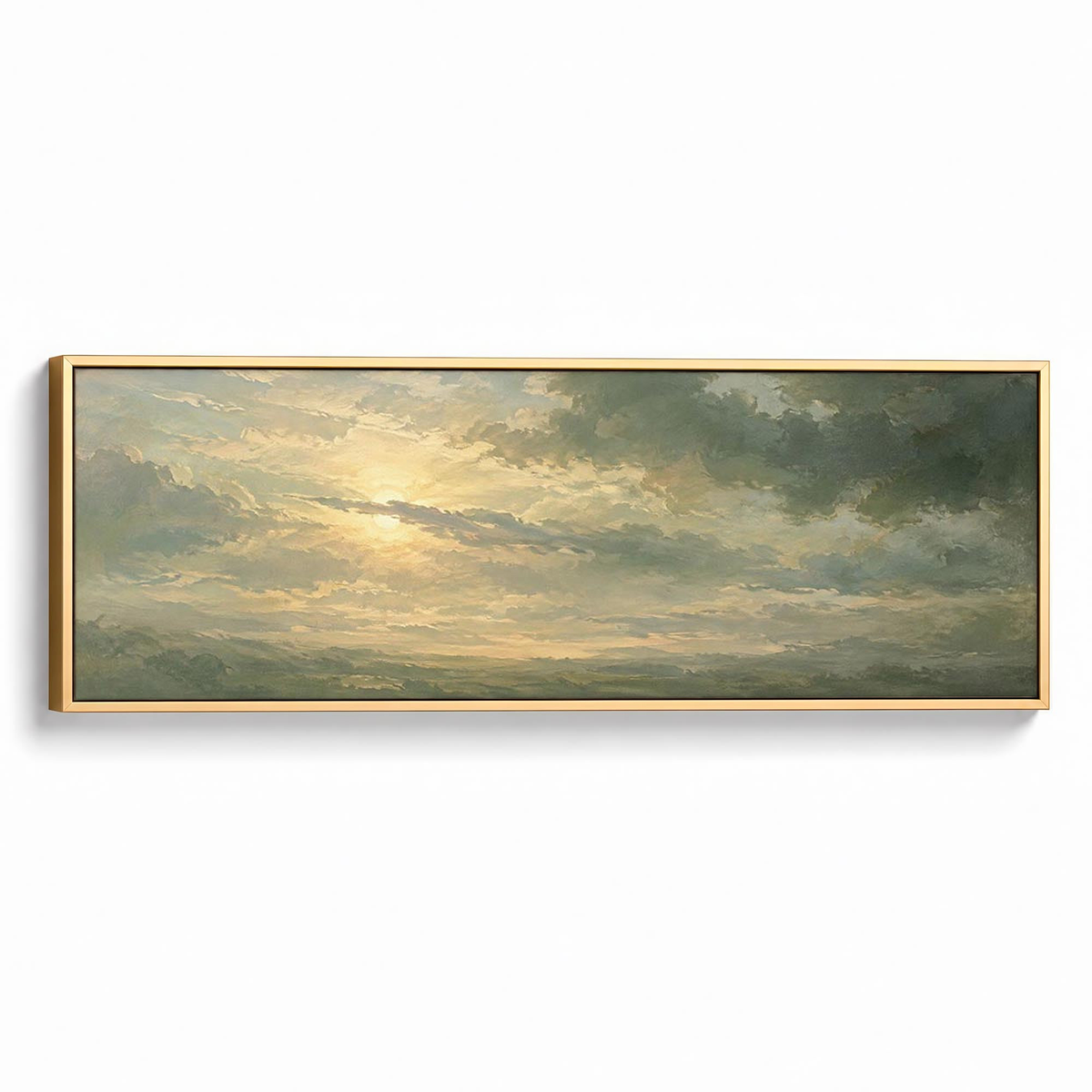 Verdant Light Canvas Print Gold Wall Art - Melrose Editions